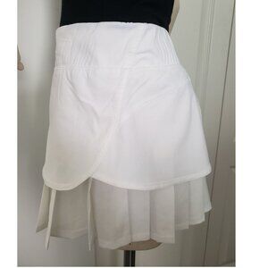 BNWOT Calvin Klein white pleated skort tennis skirt w shorts underneath SMALL